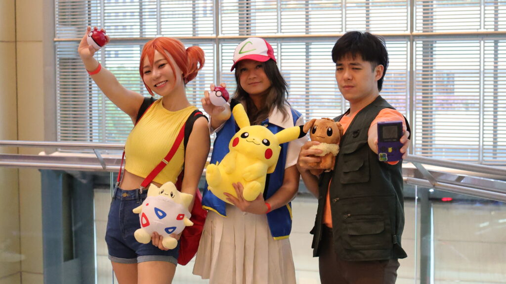 Pokemon Costume Party examples with Misty, Ash Ketchum and Brock from the initial series